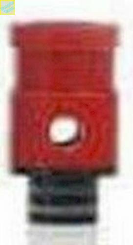 Delrin/Teflon Driptip Mundstck, 510er, z.B. Smok TFV4, Luftmengenregulierung - Farbe: Rot
